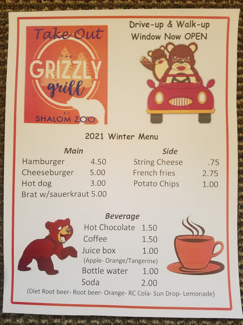 The Grizzly Grill | 1901 Shalom Dr #9006, West Bend, WI 53090, USA | Phone: (262) 436-1300