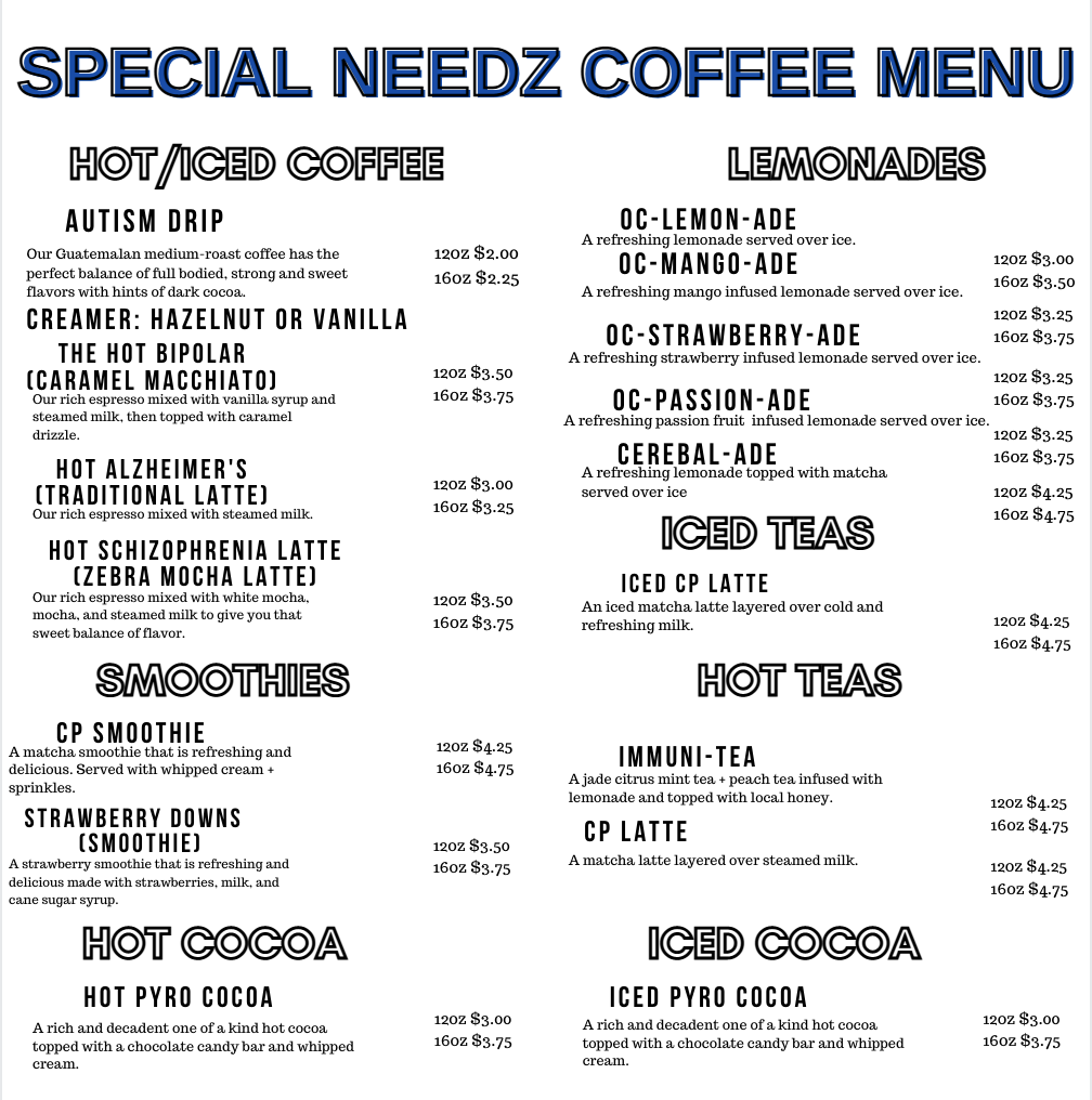 Special Needz Coffee | 2920 Inland Empire Blvd Suite 108, Ontario, CA 91764, USA | Phone: (909) 912-5204