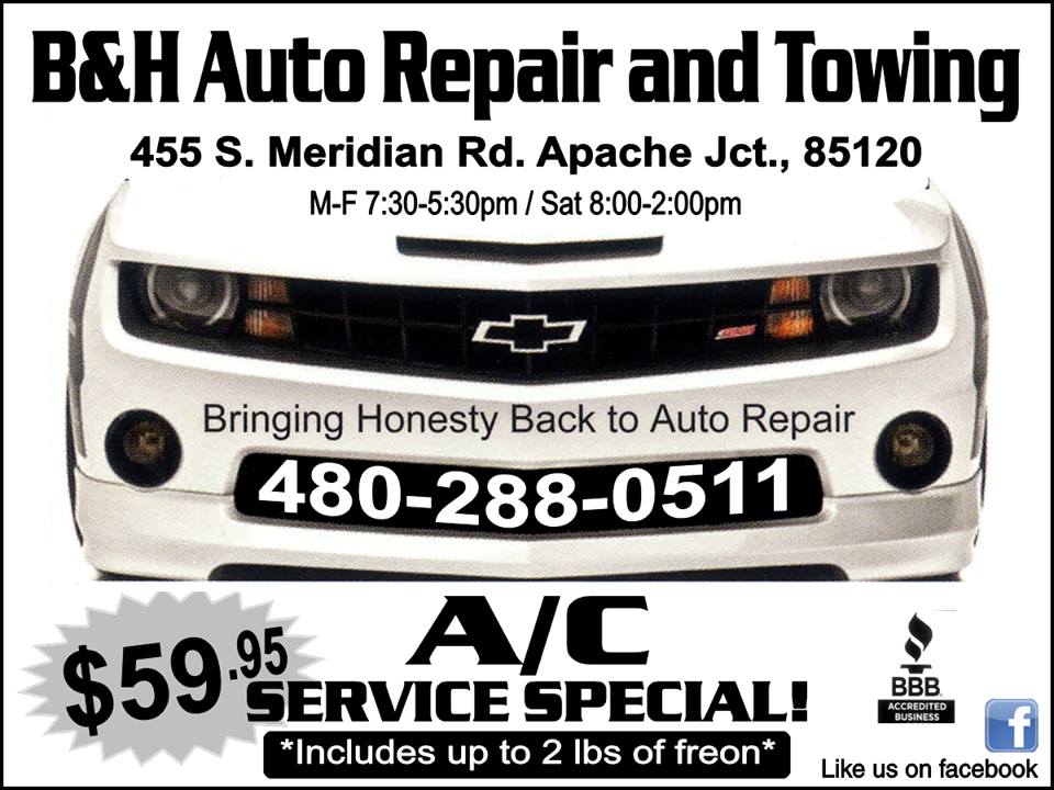 B & H AUTO REPAIR | 455 S Meridian Rd, Apache Junction, AZ 85120 | Phone: (480) 288-0511