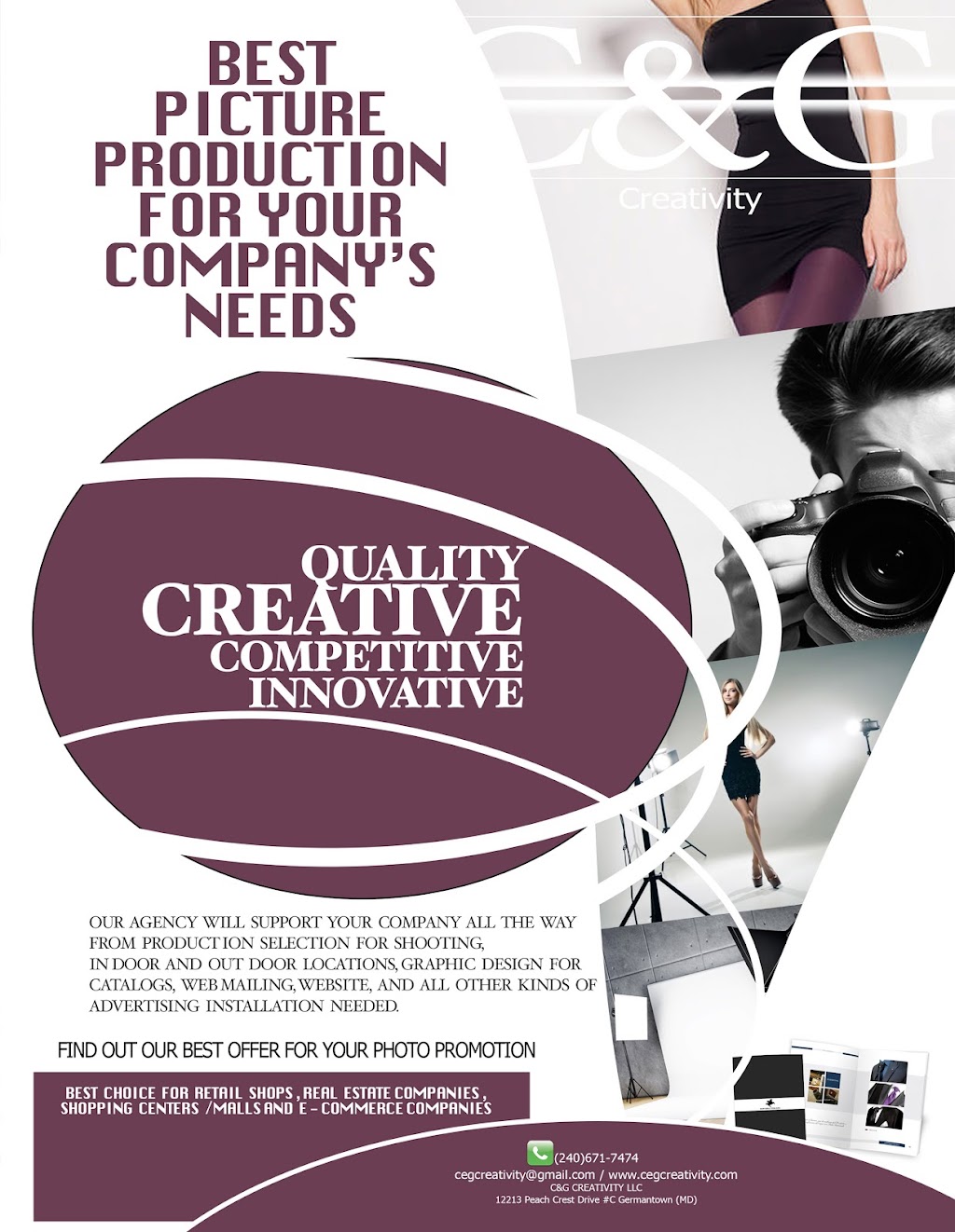 C&G CREATIVITY | 109 Coral Reef Terrace, Gaithersburg, MD 20878, USA | Phone: (240) 671-7474