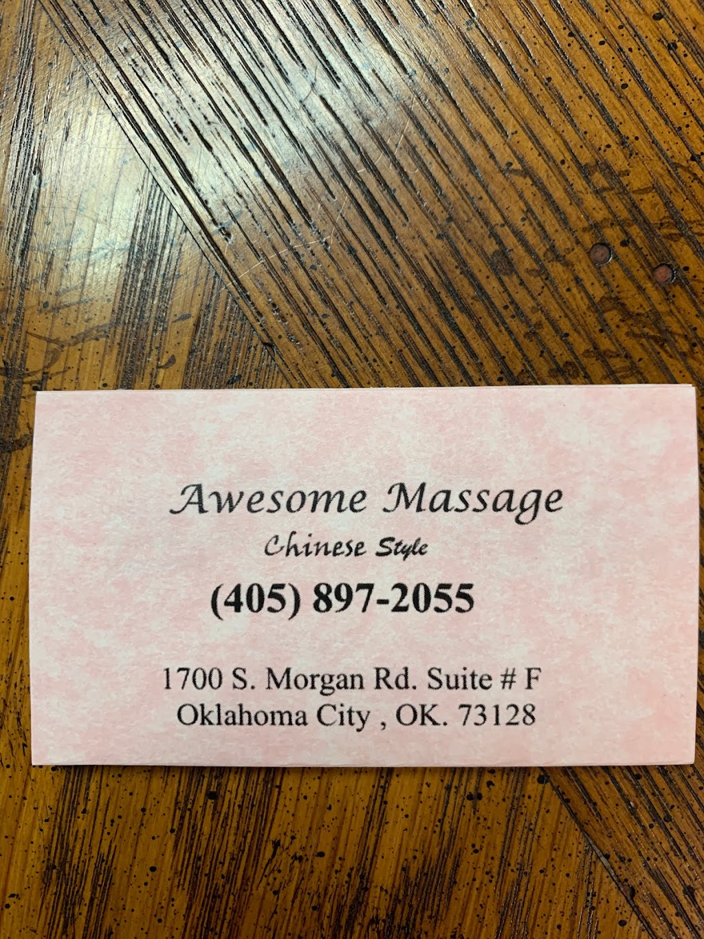 Awesome massage | 1700 S Morgan Rd, Oklahoma City, OK 73128, USA | Phone: (405) 897-2055