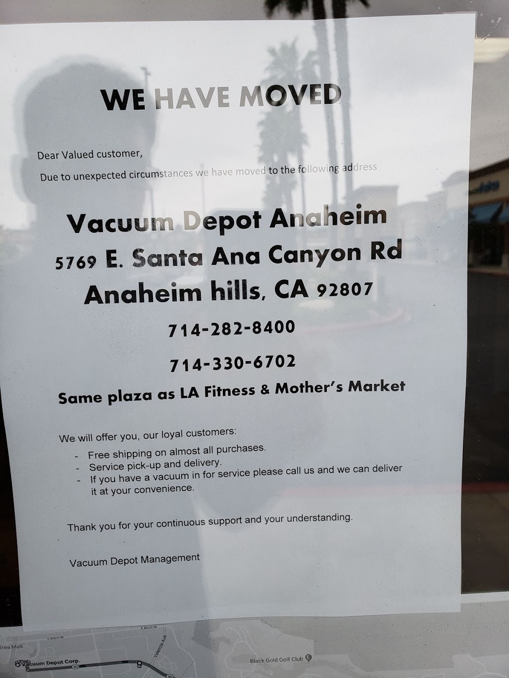 Vacuum Depot Corp. | 5769 E Santa Ana Canyon Rd, Anaheim, CA 92807 | Phone: (714) 990-8888