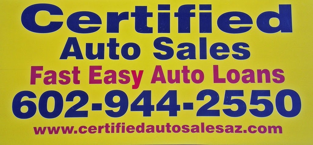 Certified Auto Sales | 10055 N Cave Creek Rd, Phoenix, AZ 85020, USA | Phone: (602) 944-2550