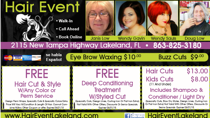 Hair Event | 2115 New Tampa Hwy, Lakeland, FL 33815, USA | Phone: (863) 600-3376