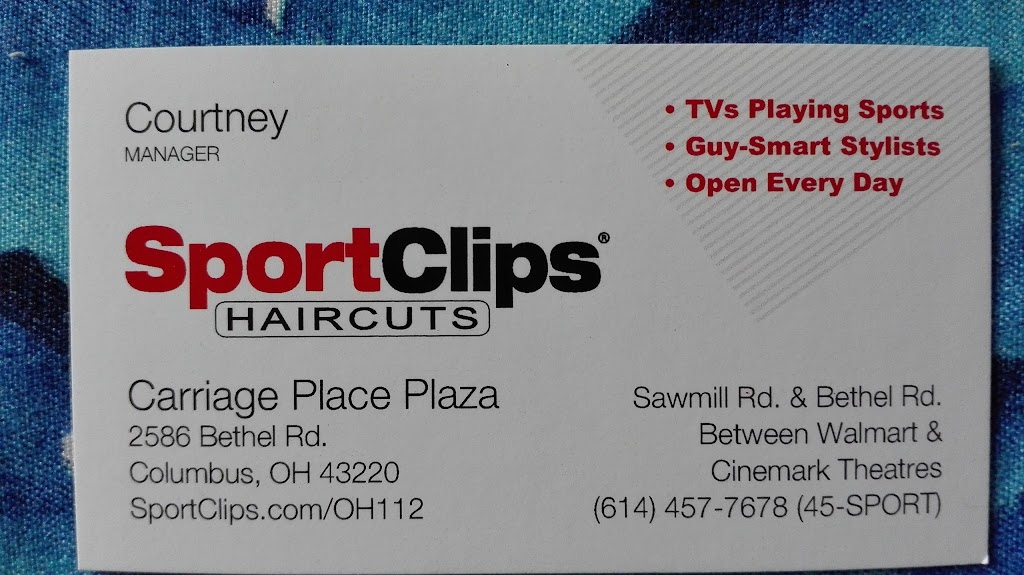Sport Clips Haircuts of Carriage Place Plaza | 2586 Bethel Rd, Columbus, OH 43220, USA | Phone: (614) 457-7678