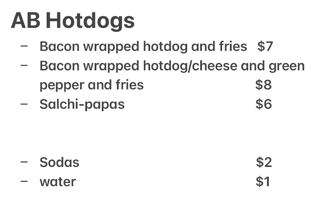 ABs Hot dogs | 5880 20th St, Riverside, CA 92509, USA | Phone: (951) 977-0029