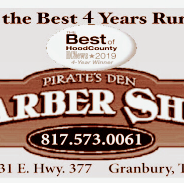 Pirates Den Barber Shop | 1731 E US Hwy 377, Granbury, TX 76049, USA | Phone: (817) 573-0061