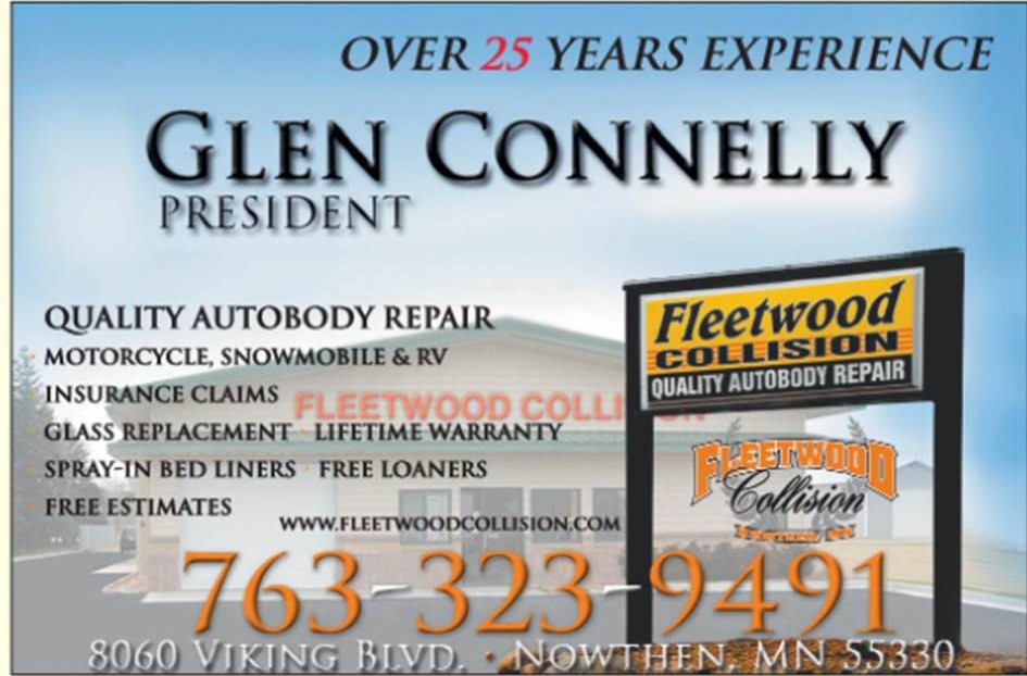 Fleetwood Collision | 8060 Viking Blvd NW, Nowthen, MN 55330, USA | Phone: (763) 323-9491