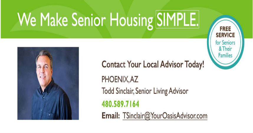 Oasis Senior Advisors of North Phoenix | 10810 N Tatum Blvd Ste 102858, Phoenix, AZ 85028 | Phone: (480) 589-7164