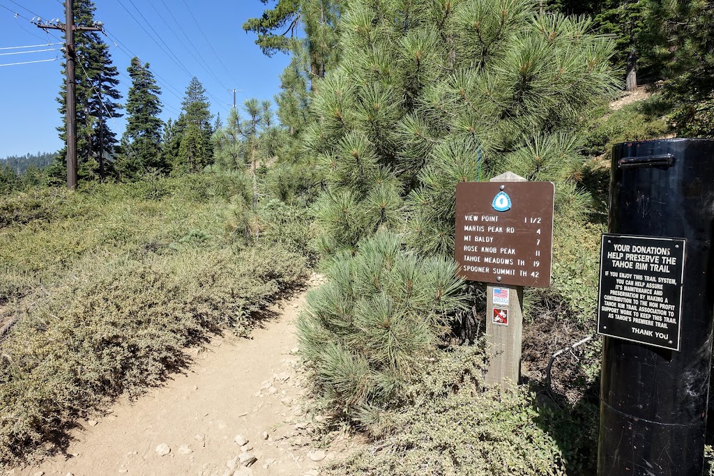 Brockway Summit Tahoe Rim Trail Trailhead | Tahoe Rim Trail, Tahoe Vista, CA 96148, USA | Phone: (775) 298-4485