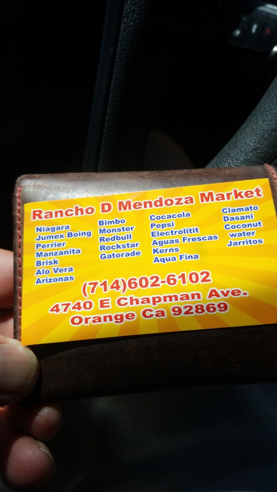 Rancho De Mendoza Market | 4740 E Chapman Ave, Orange, CA 92869, USA | Phone: (714) 602-6102