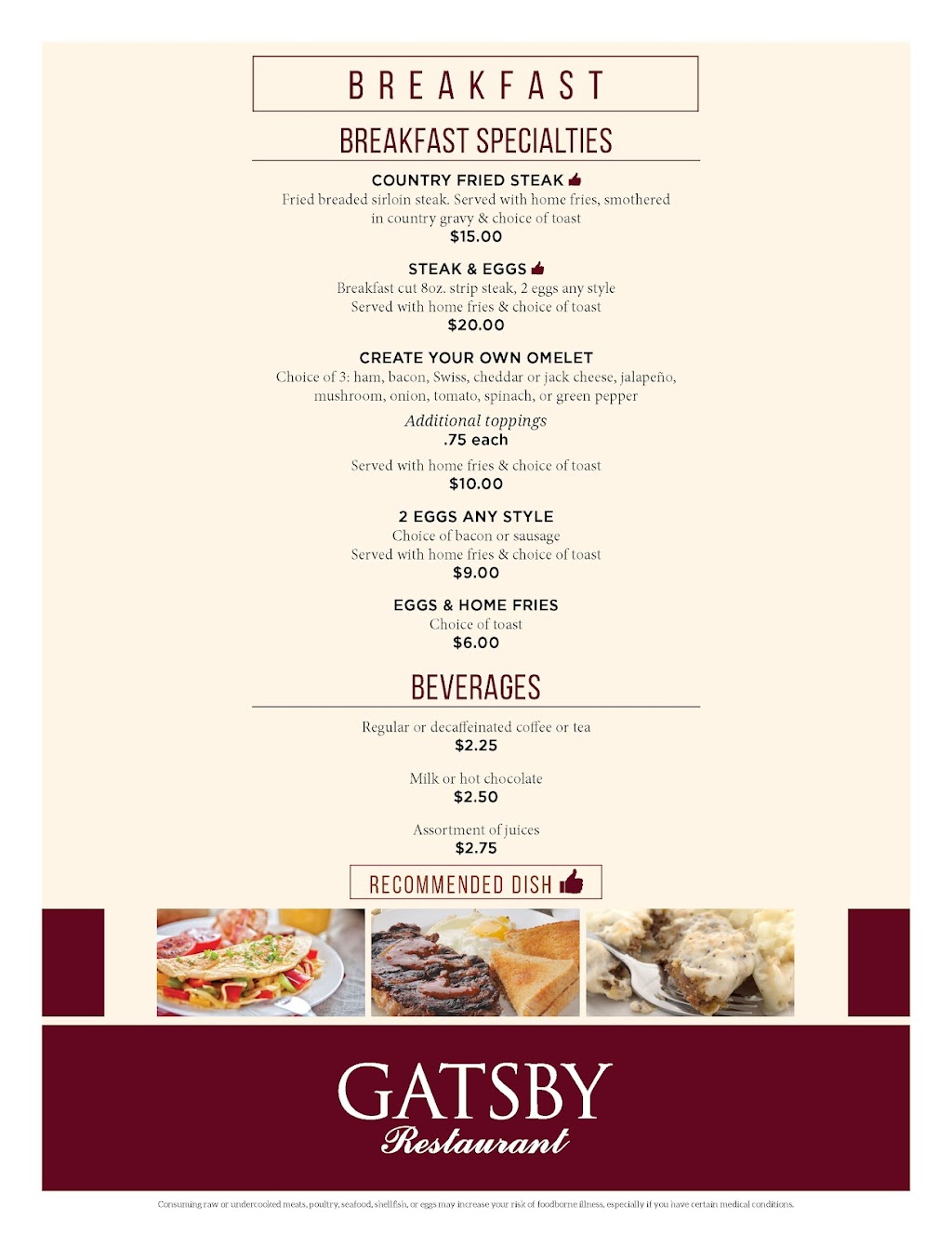 Gatsby Restaurant | 1420 Mountaineer Cir, New Cumberland, WV 26047, USA | Phone: (304) 387-8000