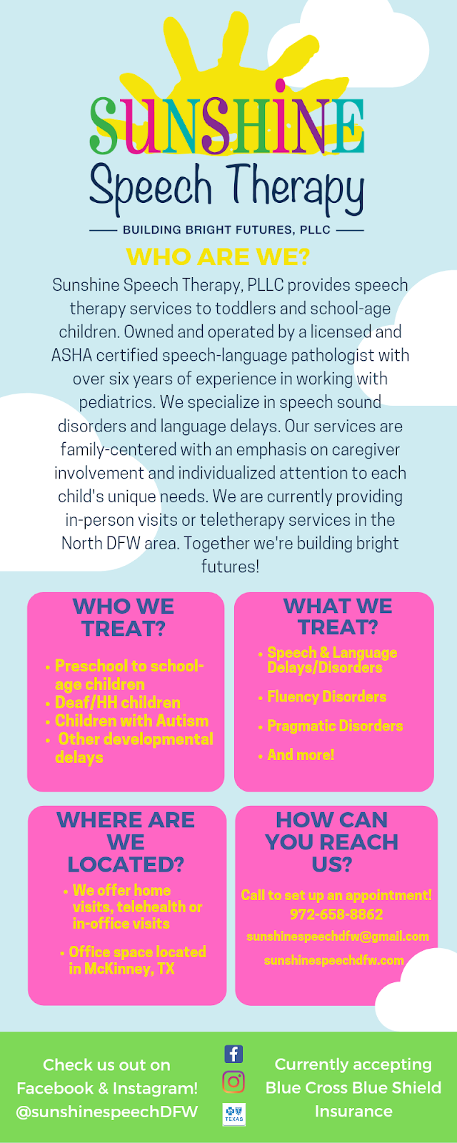 Sunshine Speech Therapy, PLLC | 1827 Childress Ln, Allen, TX 75013, USA | Phone: (972) 658-8862