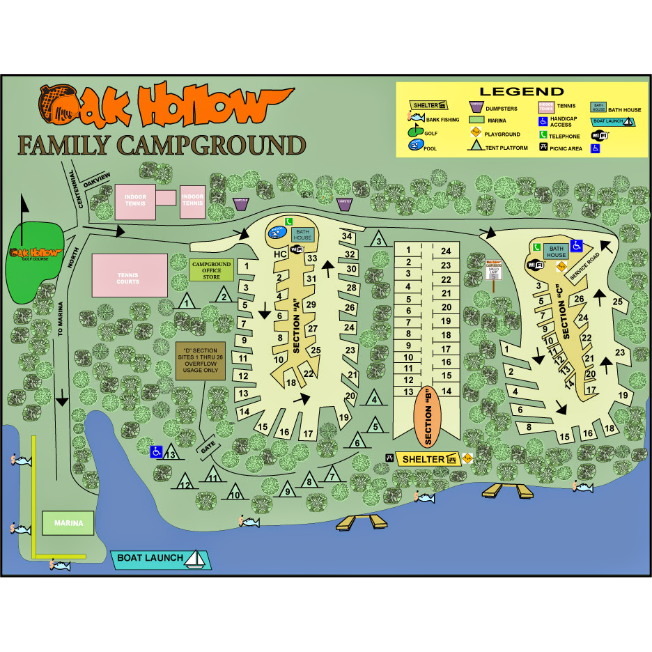 Oak Hollow Campground | 3415 N Centennial St, High Point, NC 27265, USA | Phone: (336) 883-3492