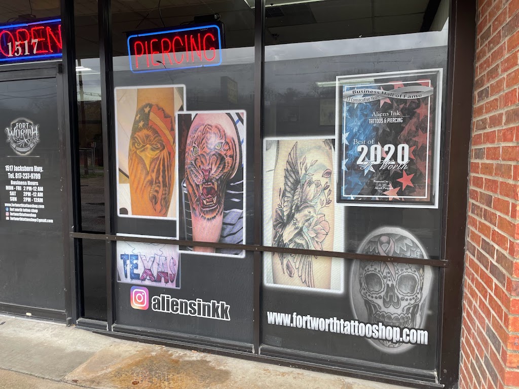 aliens ink tattoo | 1515 Jacksboro Hwy, Fort Worth, TX 76114, USA | Phone: (817) 793-8866