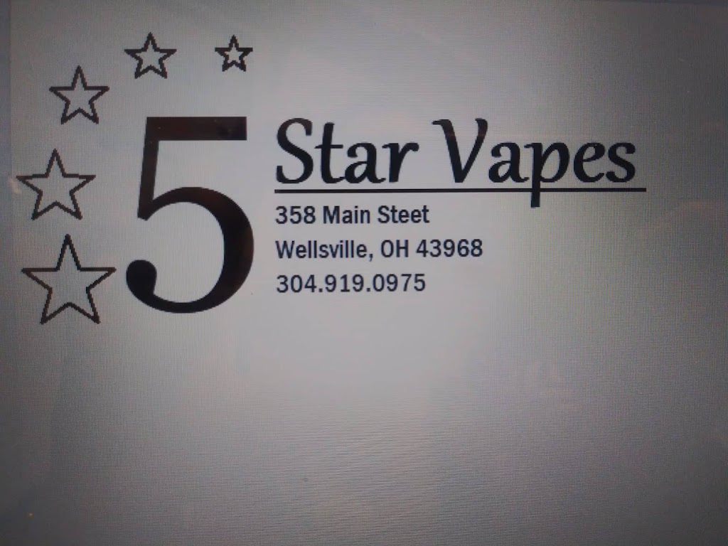 5 STAR VAPES LLC | 358 Main St, Wellsville, OH 43968, USA | Phone: (304) 919-0975