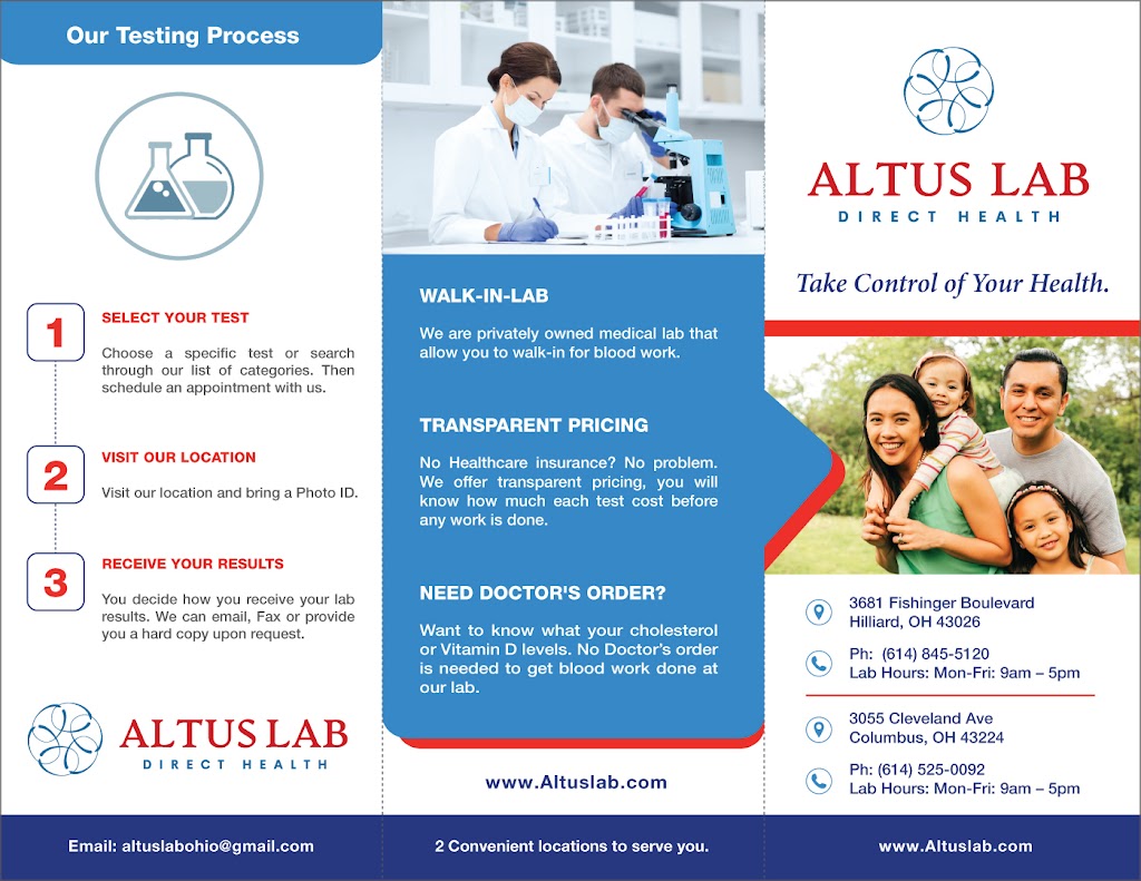 Altus Lab Wellness Center | 3681 Fishinger Blvd, Hilliard, OH 43026 | Phone: (614) 845-5120