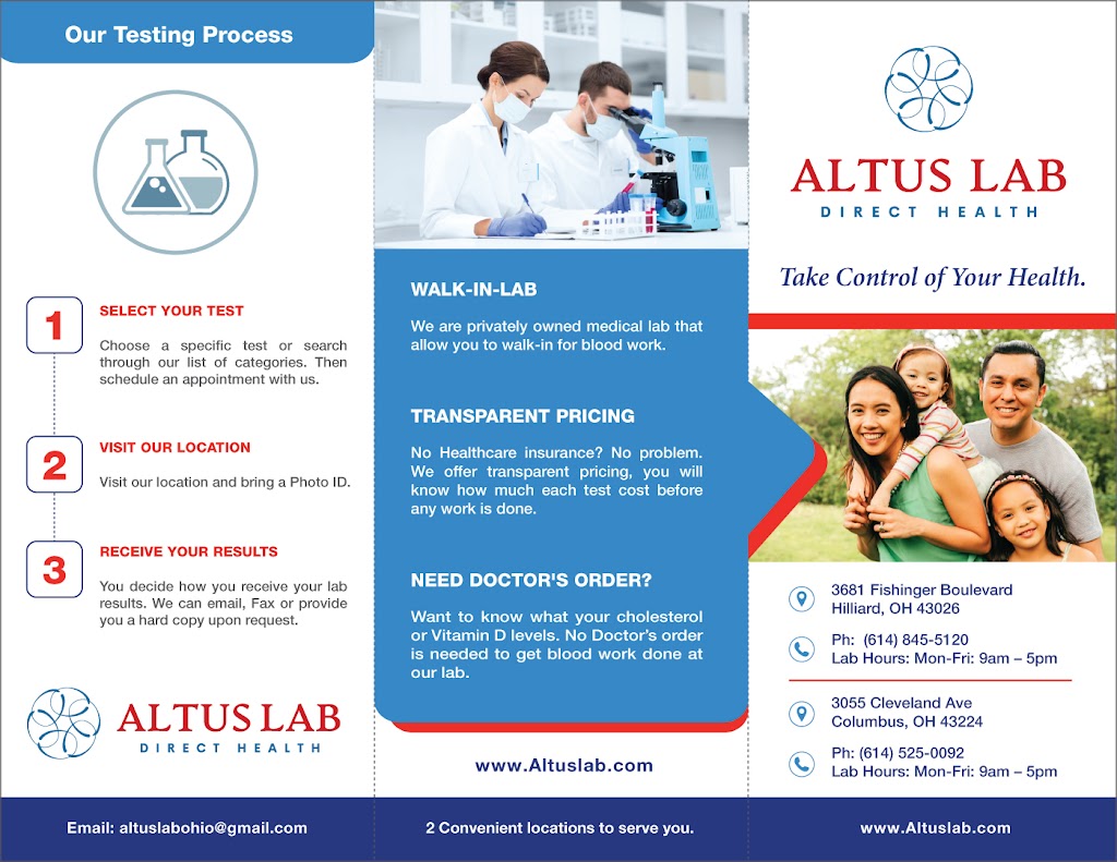 Altus Lab Wellness Center | 3681 Fishinger Blvd, Hilliard, OH 43026, USA | Phone: (614) 845-5120