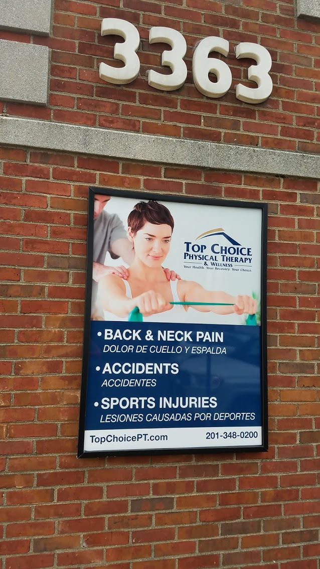 Top Choice Physical Therapy and Wellness | 3363 John F. Kennedy Blvd, Jersey City, NJ 07307, USA | Phone: (201) 348-0200