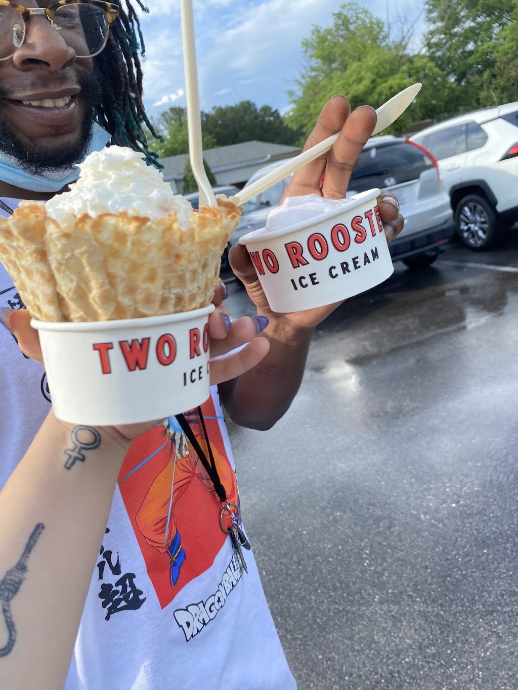Two Roosters Ice Cream | 7713 Lead Mine Rd #49, Raleigh, NC 27615, USA | Phone: (919) 229-0491