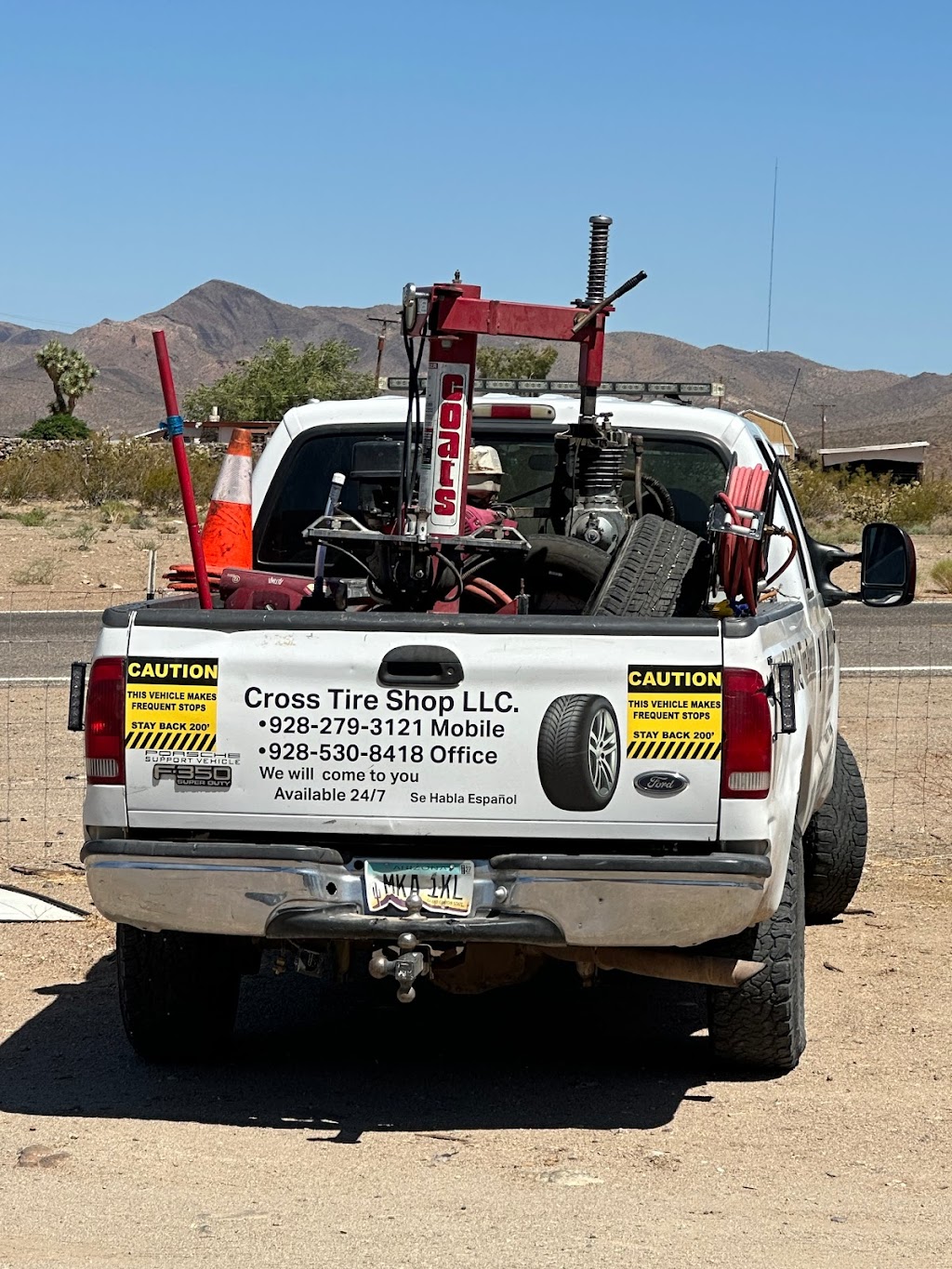 Cross tire mobile repair | Pierce Ferry Rd, Dolan Springs, AZ 86441, USA | Phone: (928) 279-3121