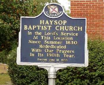 Haysop Baptist Church | 2420 Haysop Church Rd, Centreville, AL 35042, USA | Phone: (205) 926-4491