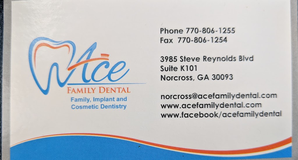 Ace Dental Care | 3985 Steve Reynolds Blvd k101, Norcross, GA 30093, USA | Phone: (770) 806-1255