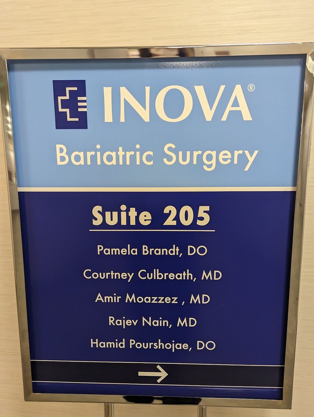 Inova Bariatric Surgery | 3580 Joseph Siewick Dr #205, Fairfax, VA 22033, USA | Phone: (703) 620-3211