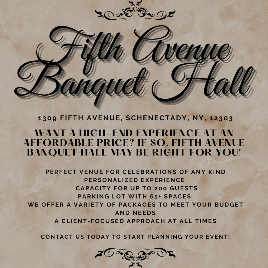 Fifth Avenue Banquet Hall | 1309 5th Ave, Schenectady, NY 12303, USA | Phone: (838) 200-3061