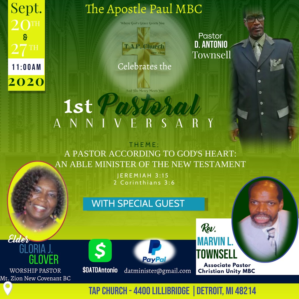 The Apostle Paul MBC | 4400 Lillibridge St, Detroit, MI 48214, USA | Phone: (313) 395-5758