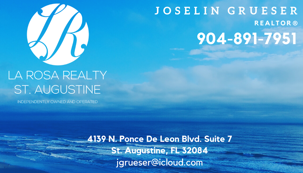 Joselin N. Grueser, Realtor | 3149 N Ponce De Leon Blvd Ste 7, St. Augustine, FL 32084, USA | Phone: (904) 891-7951