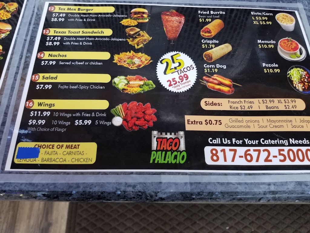 Taco Palacio | 1201 N Little School Rd, Arlington, TX 76017, USA | Phone: (817) 672-5000