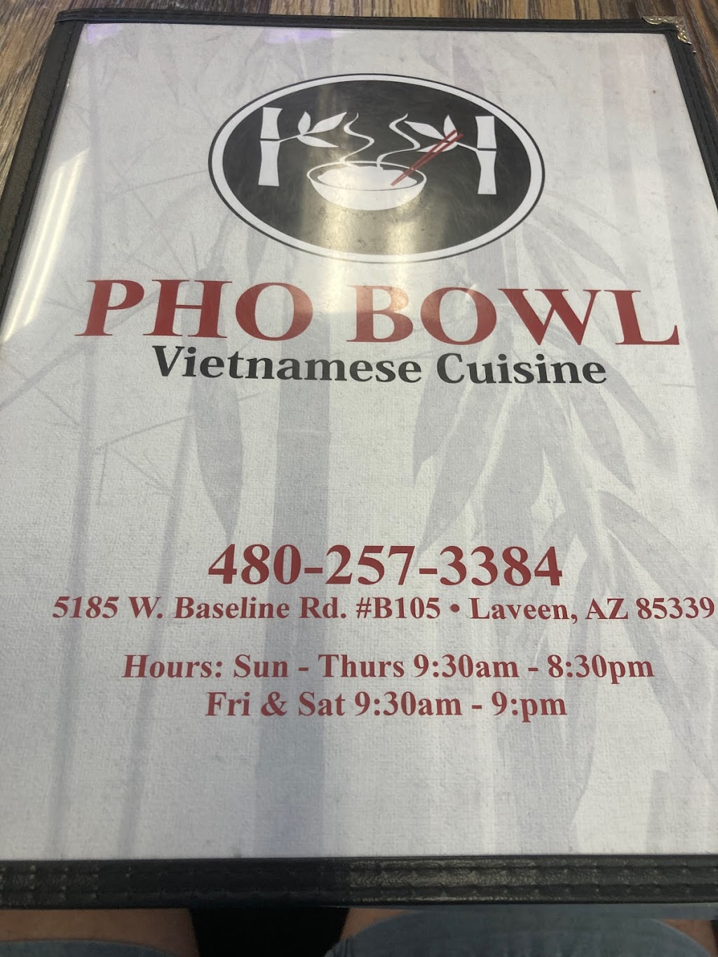 Pho Bowl | 5185 W Baseline Rd, Laveen Village, AZ 85339, USA | Phone: (480) 257-3384