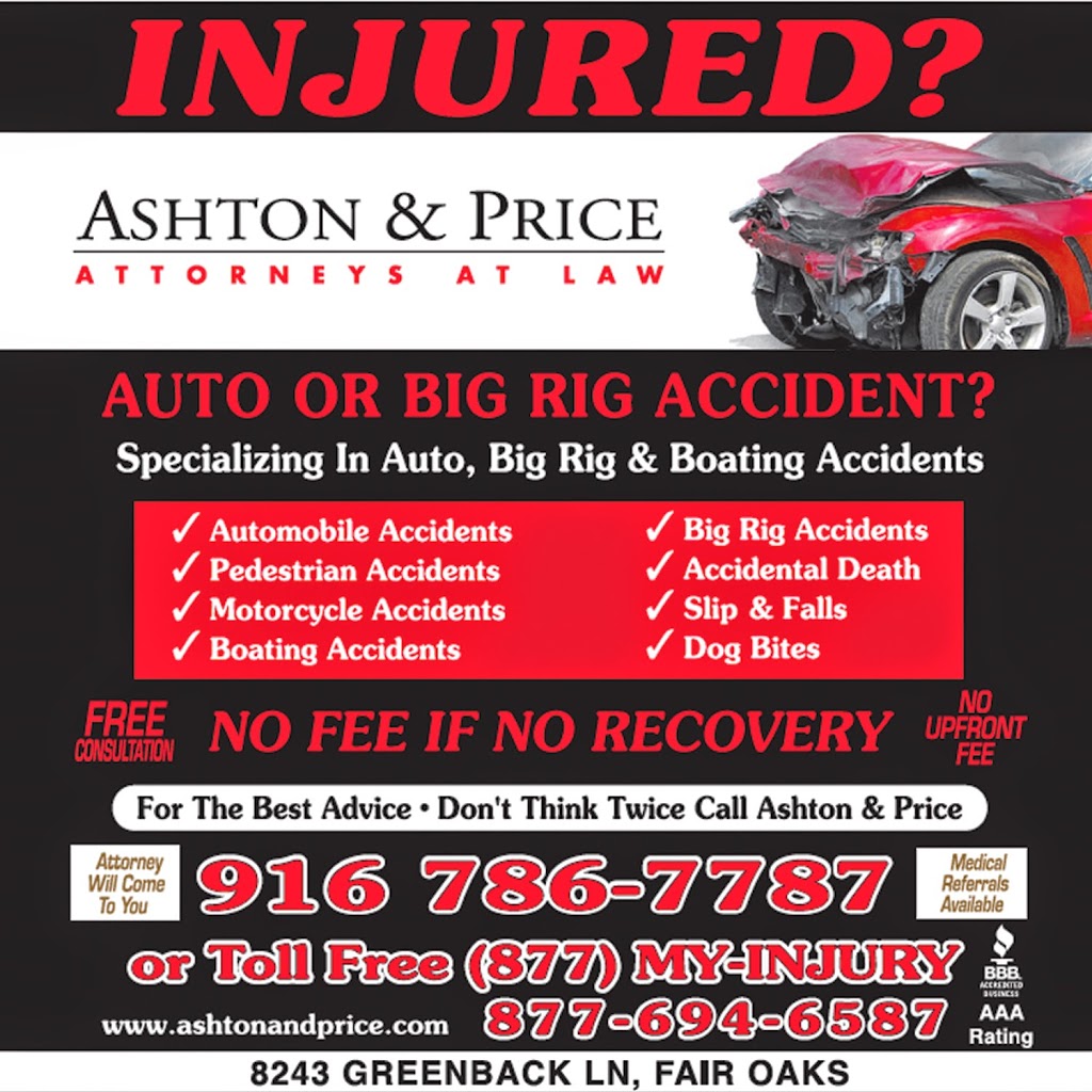 Ashton & Price LLP | 8243 Greenback Ln, Fair Oaks, CA 95628, USA | Phone: (916) 786-7787