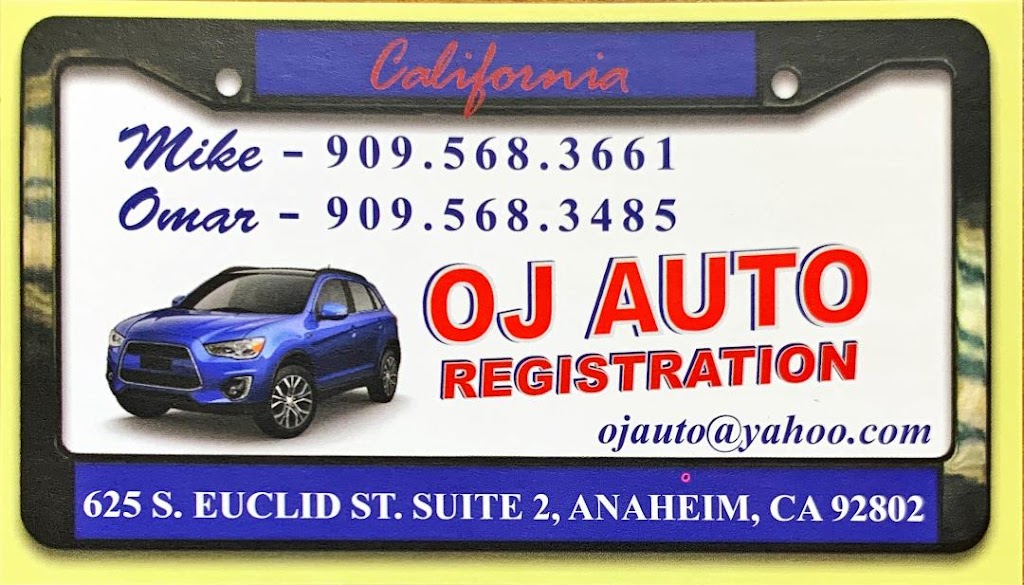 Ojs Auto Registration and DMV Services | 625 S Euclid St #2, Anaheim, CA 92802, USA | Phone: (909) 568-3661