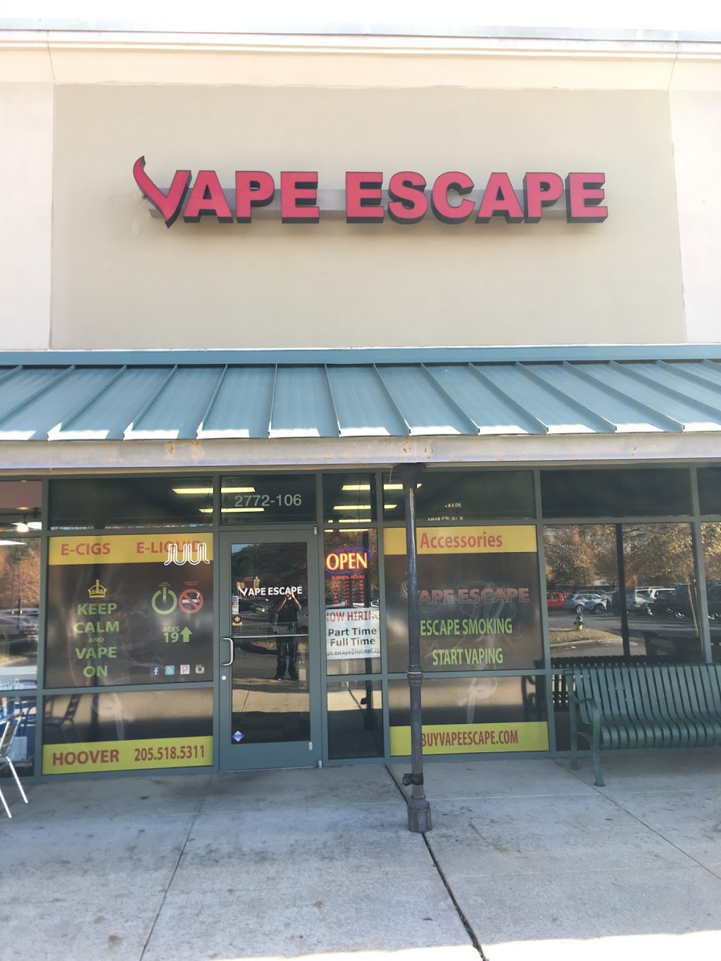 Vape Escape | 2772 John Hawkins Pkwy #106, Hoover, AL 35244, USA | Phone: (205) 518-5402