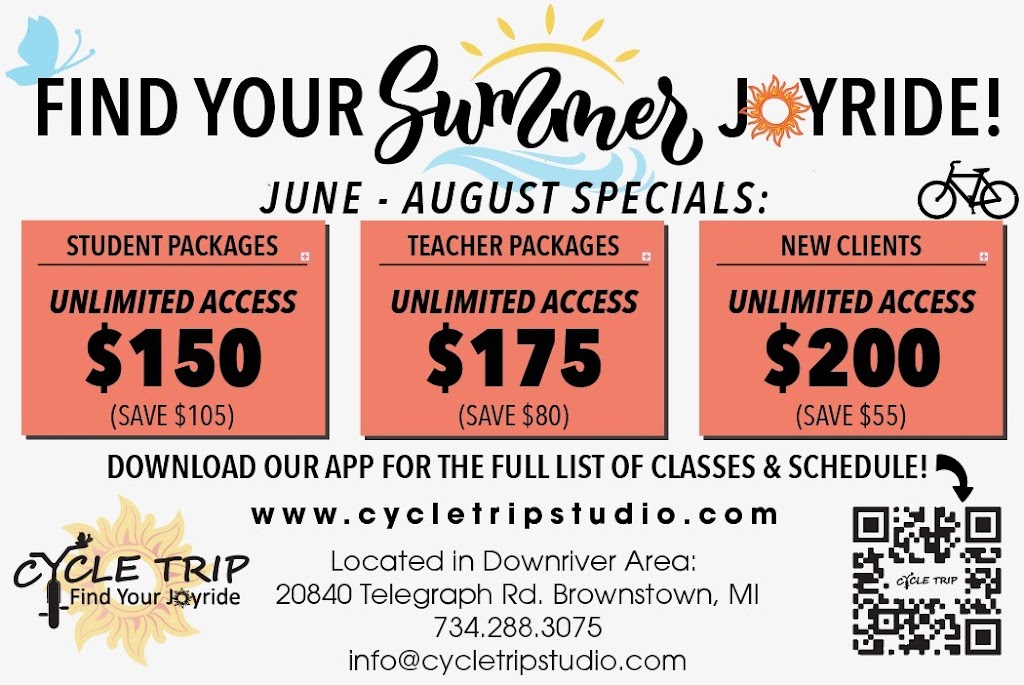 Cycle Trip Studio | 20840 Telegraph Rd, Brownstown Charter Twp, MI 48174 | Phone: (734) 288-3075