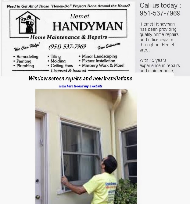 Hemet Handyman | 1700 S State St, Hemet, CA 92543, USA | Phone: (951) 537-7969