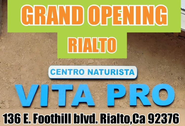 Centro Naturista VITA PRO | 136 E Foothill Blvd, Rialto, CA 92376, USA | Phone: (909) 550-8157