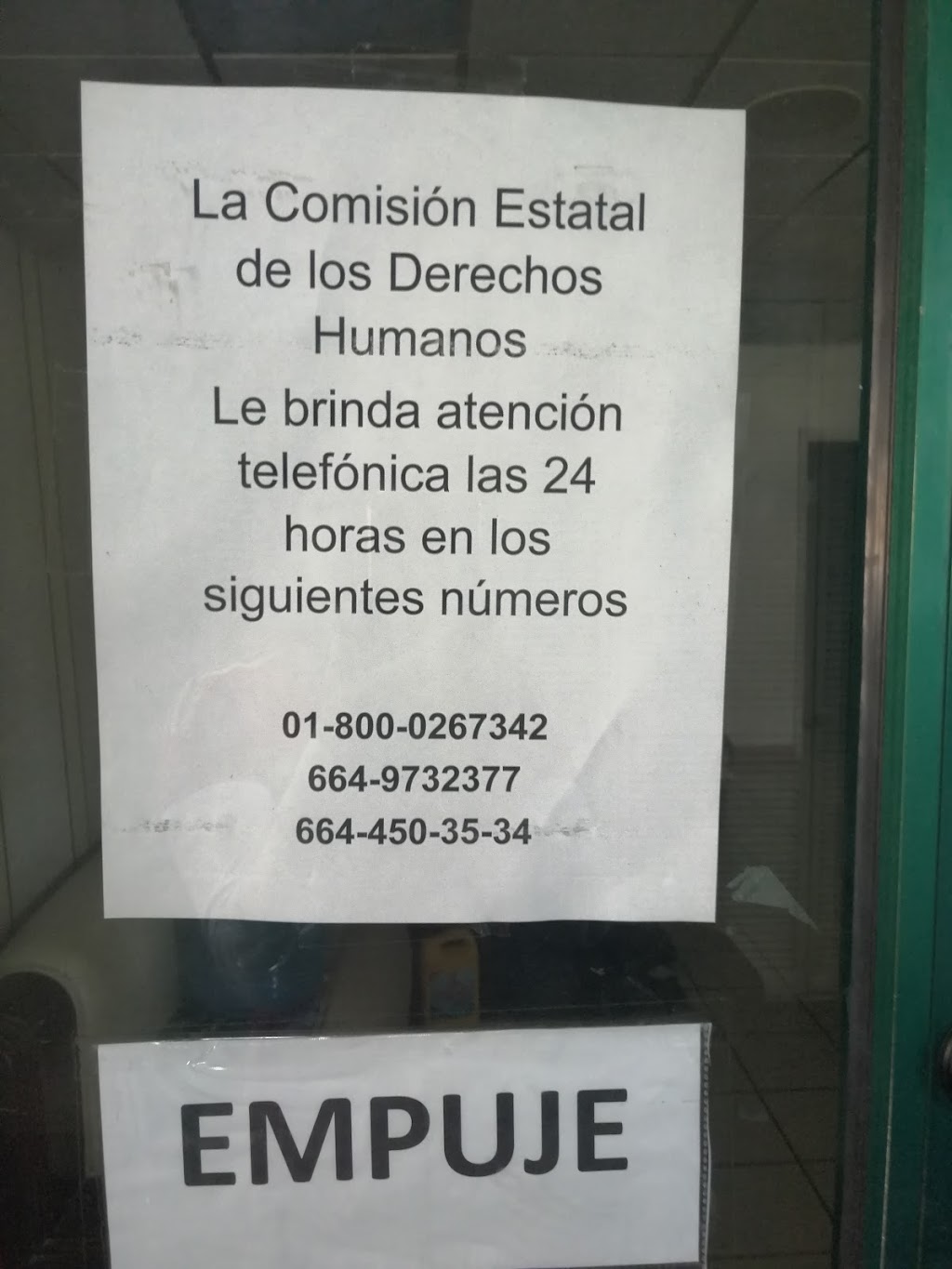 Comisión Estatal de los Derechos Humanos de Baja California (CEDHBC) | Blvd. de los Insurgentes #16310 - B Col. Los Álamos etapa del Río, Rio Tijuana 3ra Etapa, 22110 Tijuana, B.C., Mexico | Phone: 664 973 2374