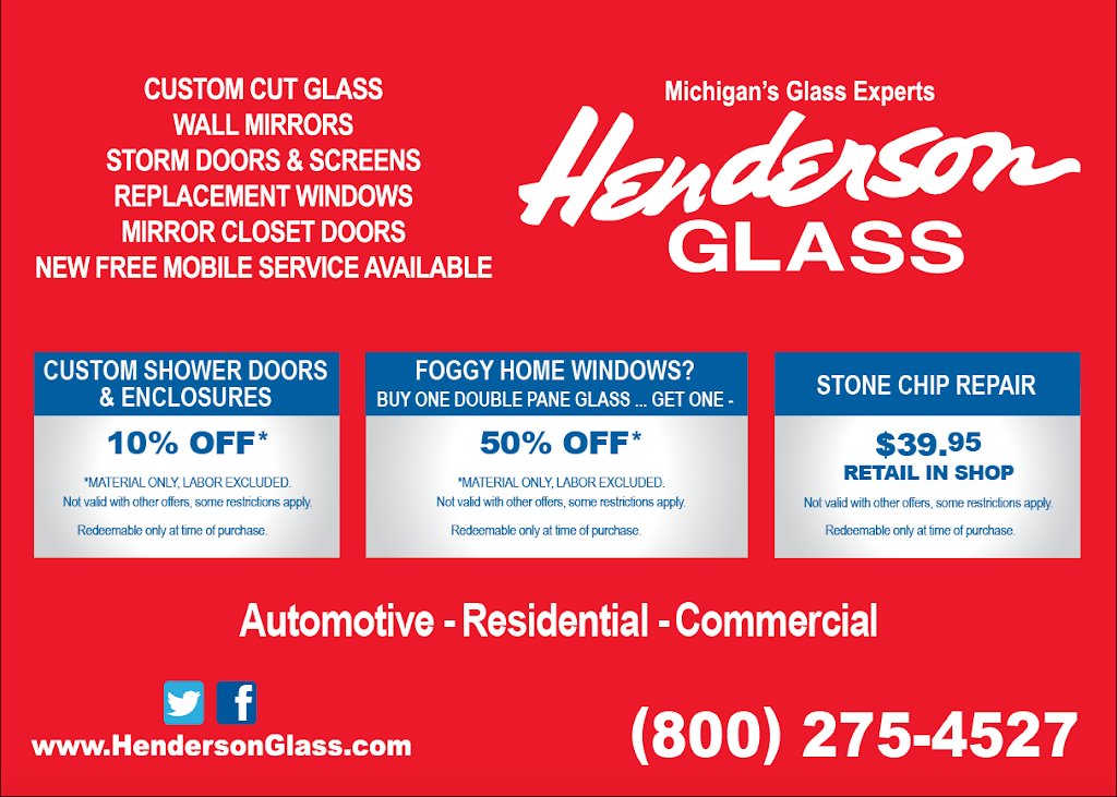 Henderson Glass - Southgate | 16046 Eureka Rd, Southgate, MI 48195, USA | Phone: (734) 285-7550