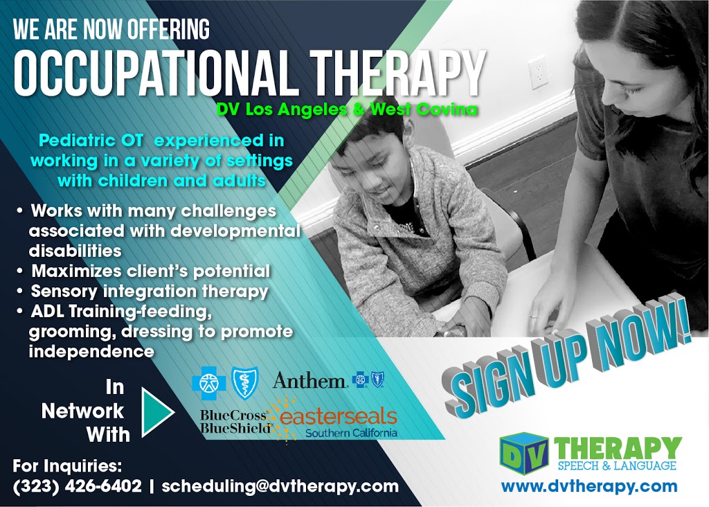 Occupational Therapy DV West Covina | 410 E Merced Ave Suite E, West Covina, CA 91790, USA | Phone: (323) 426-6402