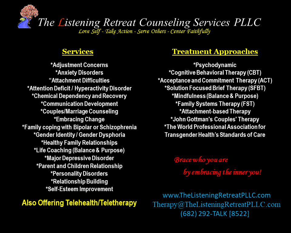 The Listening Retreat Counseling Services PLLC | 1221 Abrams Rd #325, Richardson, TX 75081, USA | Phone: (682) 292-8255