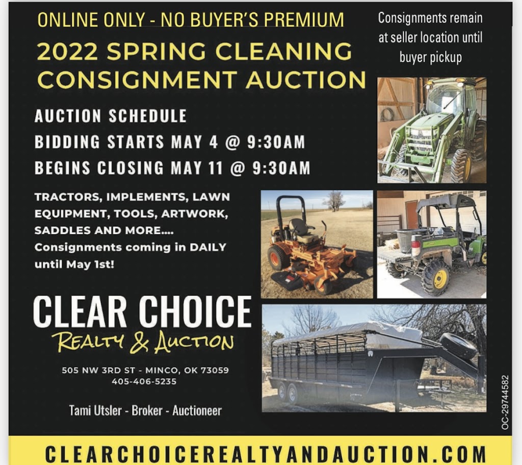 Clear Choice Realty and Auction LP | 505 NW 3rd St, Minco, OK 73059, USA | Phone: (405) 406-5235