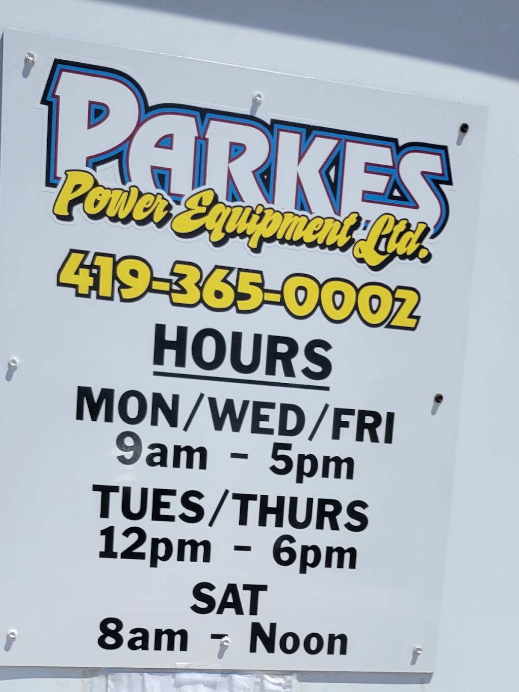 Parkes Power Equipment | 9801 OH-103, Jenera, OH 45841, USA | Phone: (419) 365-0002