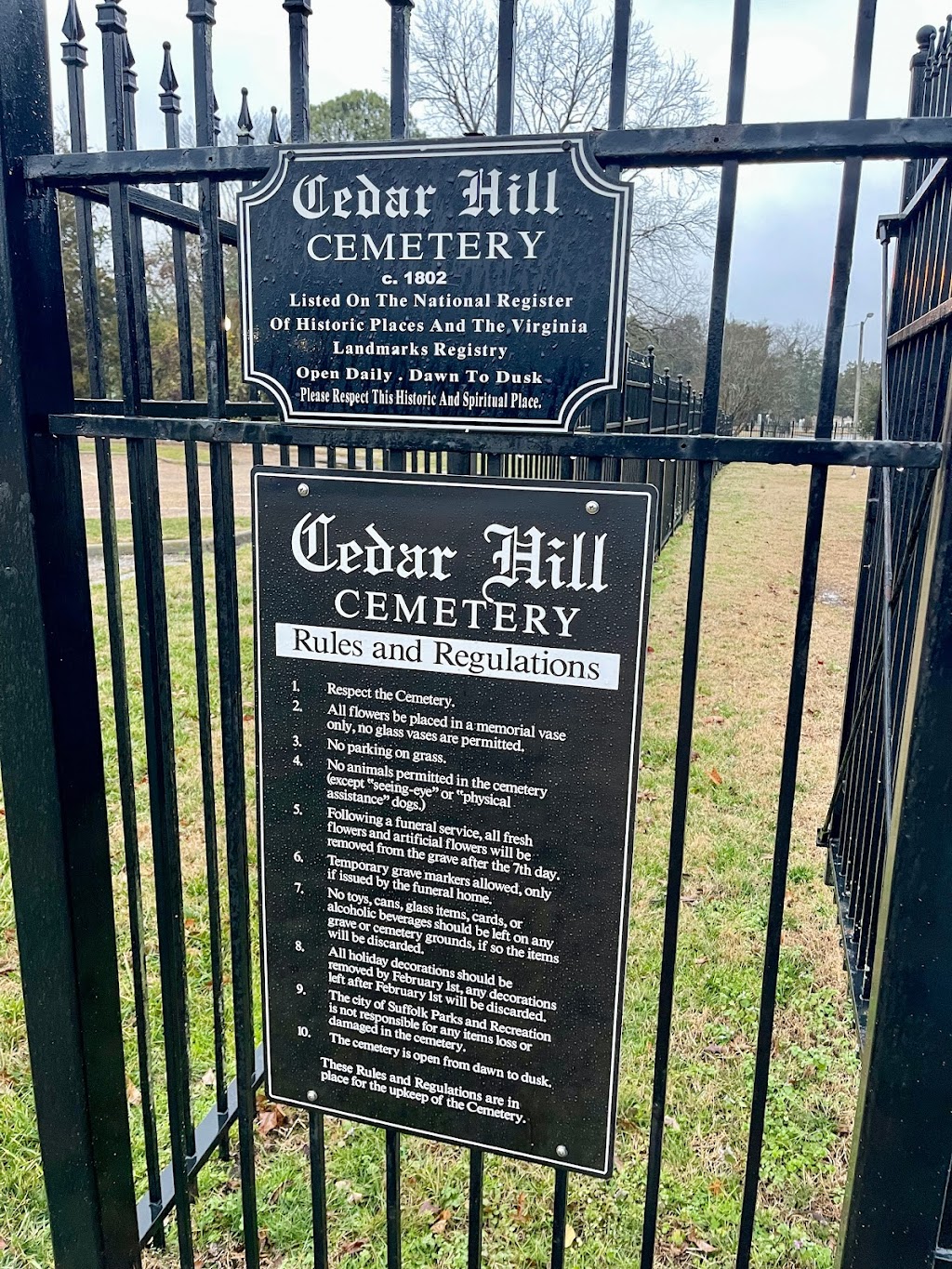 Cedar Hill Cemetery | N Main St &, Mahan St, Suffolk, VA 23434, USA | Phone: (757) 514-4136