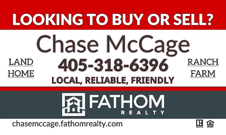 Chase McCage/Fathom Realty | 20439 Tabler Rd, Thackerville, OK 73459, USA | Phone: (405) 318-6396