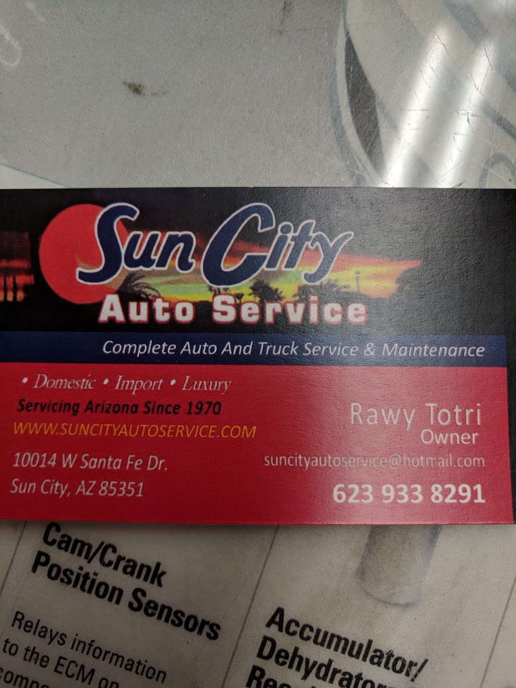 Sun City Auto Service | 10014 W Santa Fe Dr, Sun City, AZ 85351, USA | Phone: (623) 933-8291