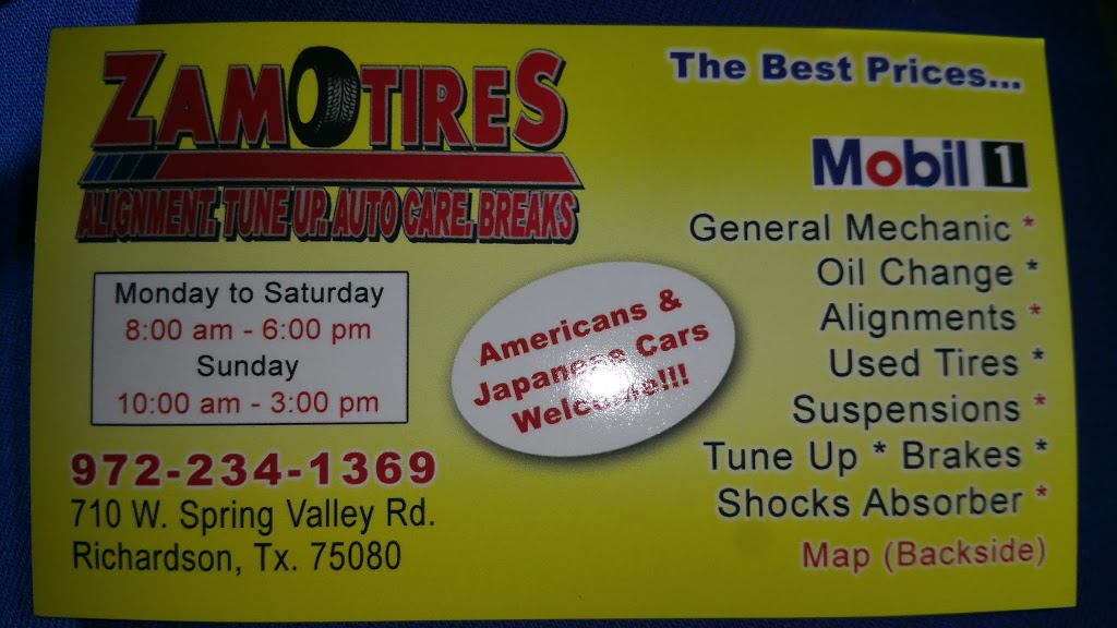 Zam Tires | 710 W Spring Valley Rd, Richardson, TX 75080 | Phone: (972) 234-1369