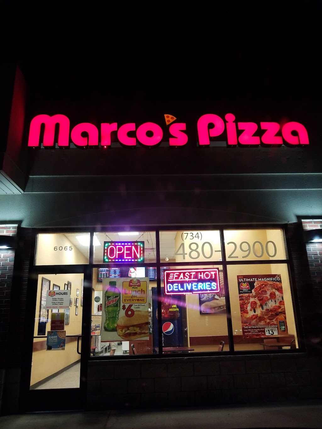 Marcos Pizza | 6065 Rawsonville Rd, Belleville, MI 48111, USA | Phone: (734) 480-2900
